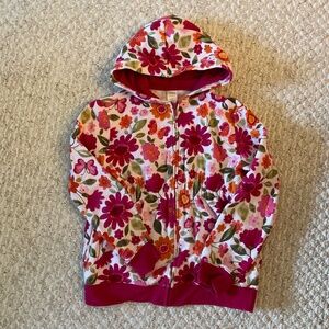 🦋 GYMBOREE GIRLS🦋 flowery zipped hoodie